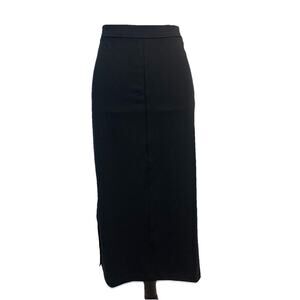 Talbots Classic Skirt sz Large Black Straight Pencil Midi Stretch Career Casual